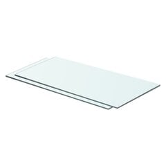 Hyllyt 2 kpl kirkas lasi 60x25 cm hinta ja tiedot | Hyllyt | hobbyhall.fi