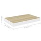 Kelluvat seinähyllyt 4 kpl tammi ja valkoinen 50x23x3,8 cm MDF hinta ja tiedot | Hyllyt | hobbyhall.fi