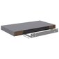 Kelluvat seinähyllyt 4 kpl harmaa 50x23x3,8 cm MDF hinta ja tiedot | Hyllyt | hobbyhall.fi