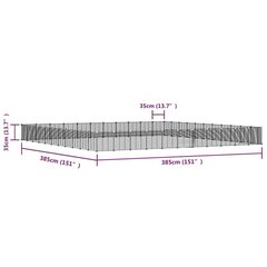 44-paneelinen lemmikkihäkki ovella, musta 35x35 cm teräs hinta ja tiedot | Pieneläinten häkit ja tarvikkeet | hobbyhall.fi