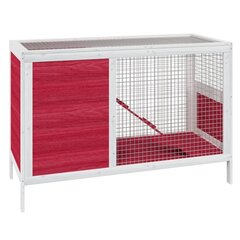 Kaninkoppi punainen 103x44x69,5 cm täysi mänty hinta ja tiedot | Pieneläinten häkit ja tarvikkeet | hobbyhall.fi