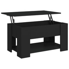 Sohvapöytä musta 79x49x41 cm tekninen puu hinta ja tiedot | Sohvapöydät | hobbyhall.fi
