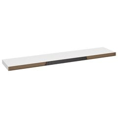 Kelluvat seinähyllyt 4 kpl valkoinen 120x23,5x3,8 cm MDF hinta ja tiedot | Hyllyt | hobbyhall.fi