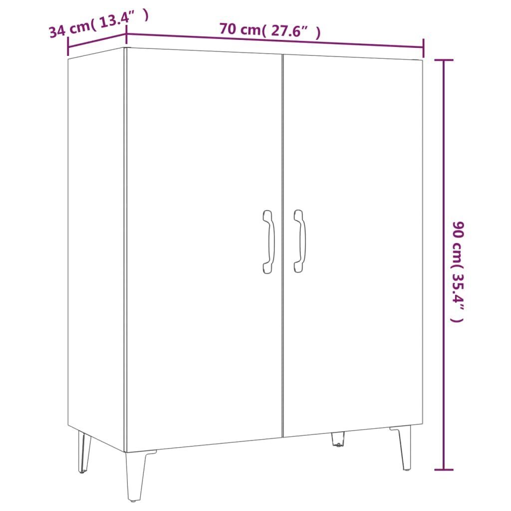 Senkki valkoinen 70x34x90 cm tekninen puu hinta ja tiedot | Olohuoneen kaapit ja lipastot | hobbyhall.fi