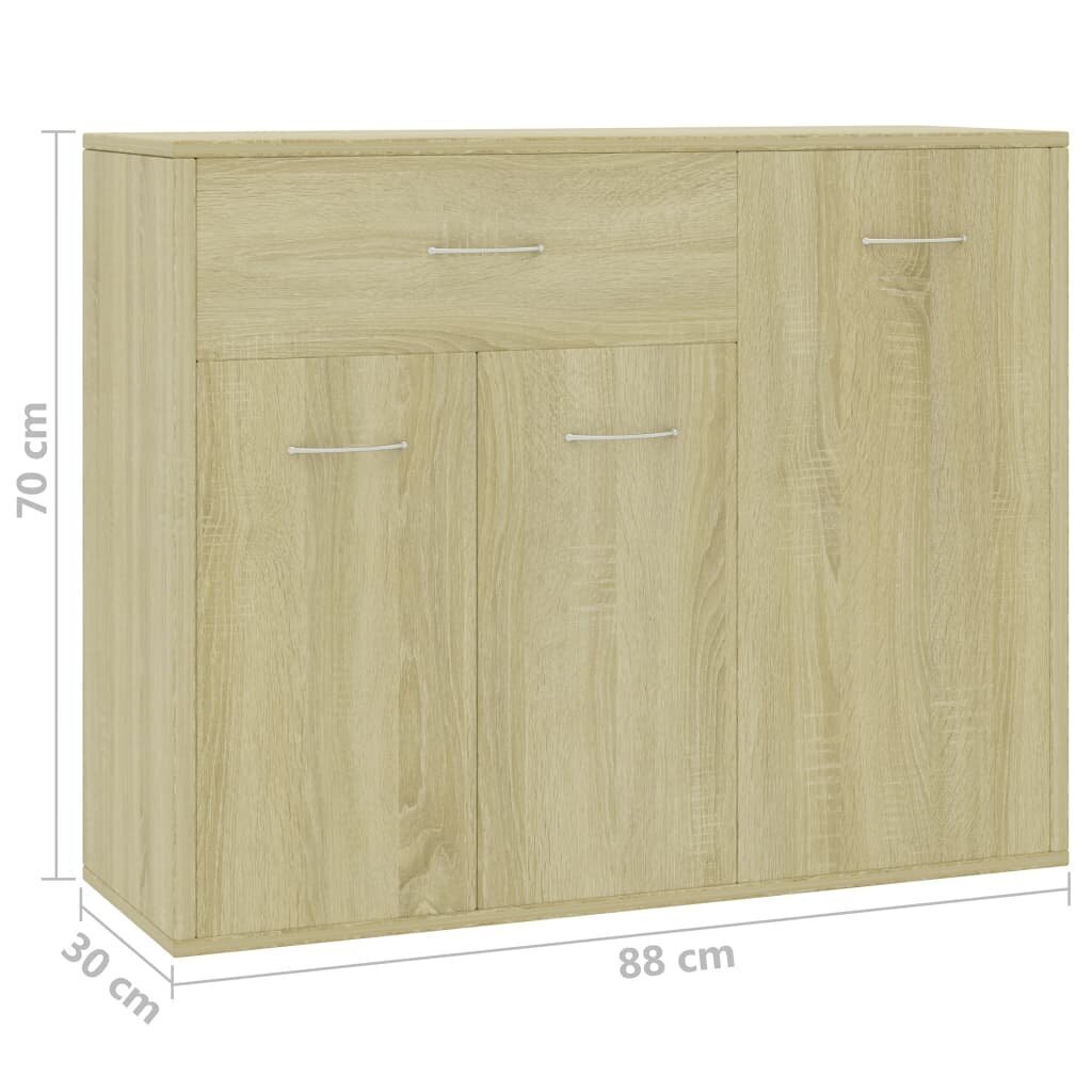 Senkki Sonoma-tammi 88x30x70 cm lastulevy hinta ja tiedot | Olohuoneen kaapit ja lipastot | hobbyhall.fi