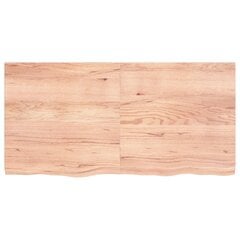 Seinähylly vaaleanruskea 120x60x(2-4) cm käsitelty täystammi hinta ja tiedot | Hyllyt | hobbyhall.fi