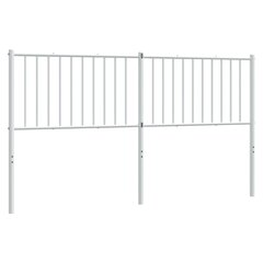 Metallinen sängynpääty valkoinen 160 cm hinta ja tiedot | Sängyt | hobbyhall.fi