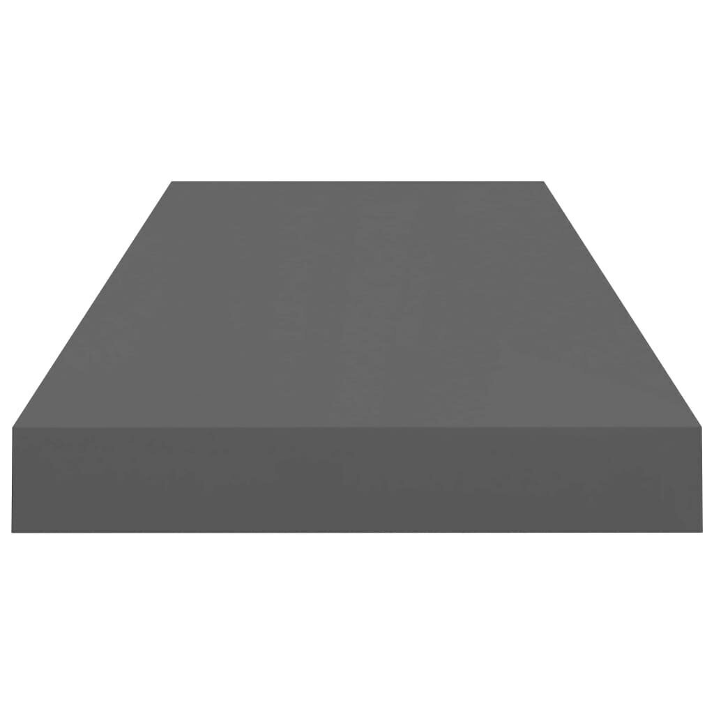 Kelluvat seinähyllyt 4kpl kork.kiilto harmaa 60x23,5x3,8cm MDF hinta ja tiedot | Hyllyt | hobbyhall.fi