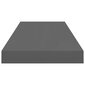 Kelluvat seinähyllyt 4kpl kork.kiilto harmaa 60x23,5x3,8cm MDF hinta ja tiedot | Hyllyt | hobbyhall.fi