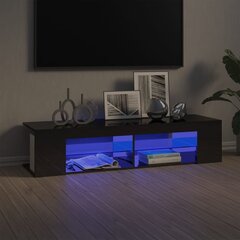 TV-taso LED-valoilla korkeakiilto harmaa 135x39x30 cm hinta ja tiedot | TV-tasot | hobbyhall.fi