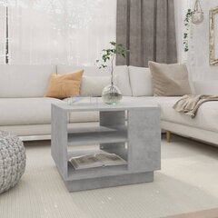 Sohvapöytä betoninharmaa 55x55x43 cm lastulevy hinta ja tiedot | Sohvapöydät | hobbyhall.fi