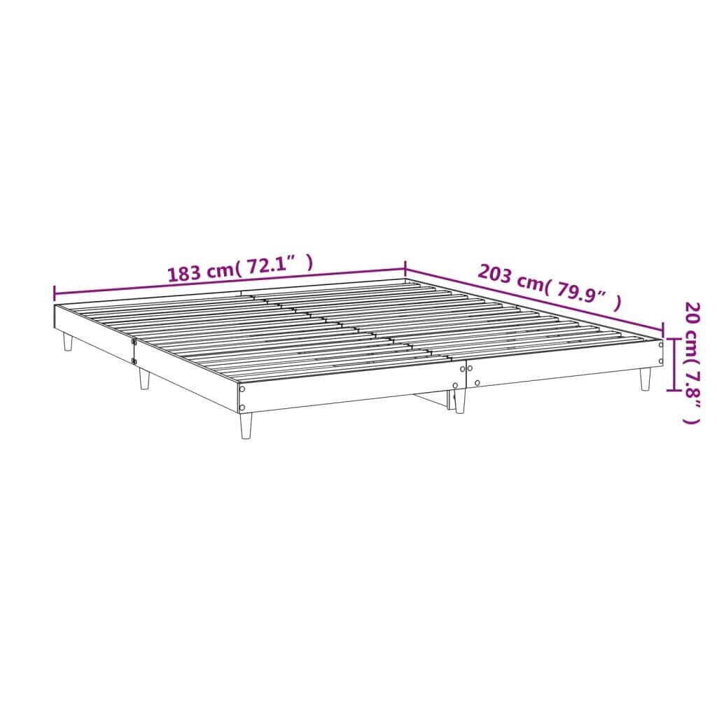 Sängynrunko Sonoma tammi 180x200 cm tekninen puu hinta ja tiedot | Sängyt | hobbyhall.fi