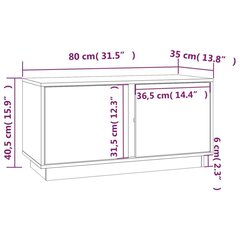 TV-taso 80x35x40,5 cm täysi mänty hinta ja tiedot | TV-tasot | hobbyhall.fi