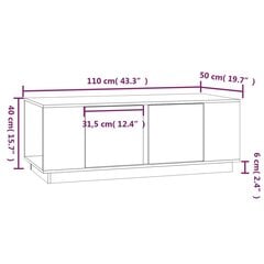 Sohvapöytä 110x50x40 cm täysi mänty hinta ja tiedot | Sohvapöydät | hobbyhall.fi