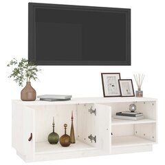 TV-taso valkoinen 105x34x40 cm täysi mänty hinta ja tiedot | TV-tasot | hobbyhall.fi