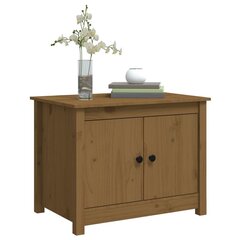 Sohvapöytä hunajanruskea 71x49x55 cm täysi mänty hinta ja tiedot | Sohvapöydät | hobbyhall.fi