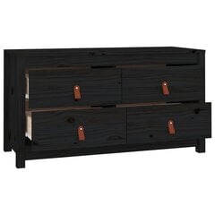 Senkki musta 100x40x54 cm täysi mänty hinta ja tiedot | Olohuoneen kaapit ja lipastot | hobbyhall.fi