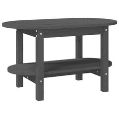 Sohvapöytä harmaa 80x45x45 cm täysi mänty hinta ja tiedot | Sohvapöydät | hobbyhall.fi