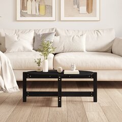 Sohvapöytä musta 87x48x35 cm täysi mänty hinta ja tiedot | Sohvapöydät | hobbyhall.fi