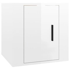 Seinäkiinnitettävät TV-tasot 2kpl kork.kiilto valk 40x34,5x40cm hinta ja tiedot | Olohuoneen kaapit ja lipastot | hobbyhall.fi