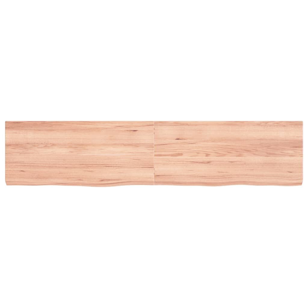 Seinähylly vaaleanruskea 180x40x(2-6) cm käsitelty täystammi hinta ja tiedot | Hyllyt | hobbyhall.fi