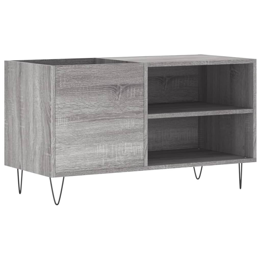 LP-levyjen säilytyskaappi harmaa Sonoma 85x38x48 cm puu hinta ja tiedot | Olohuoneen kaapit ja lipastot | hobbyhall.fi