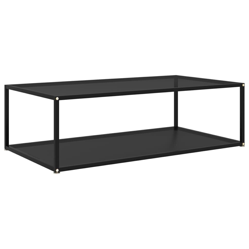 Sohvapöytä musta 120x60x35 cm karkaistu lasi hinta ja tiedot | Sohvapöydät | hobbyhall.fi