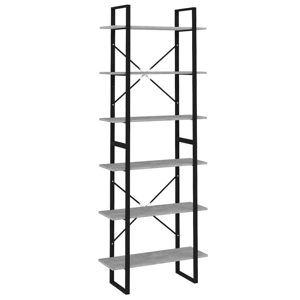 Korkea kaappi betoninharmaa 80x30x210 cm lastulevy hinta ja tiedot | Hyllyt | hobbyhall.fi