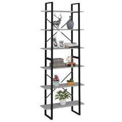 Korkea kaappi betoninharmaa 80x30x210 cm lastulevy hinta ja tiedot | Hyllyt | hobbyhall.fi