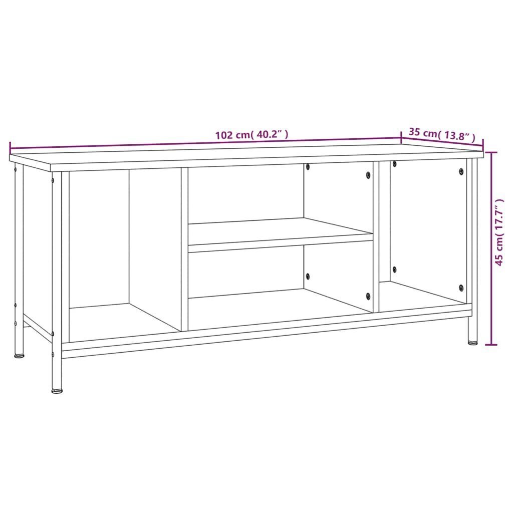 TV-taso savutammi 102x35x45 cm tekninen puu hinta ja tiedot | TV-tasot | hobbyhall.fi