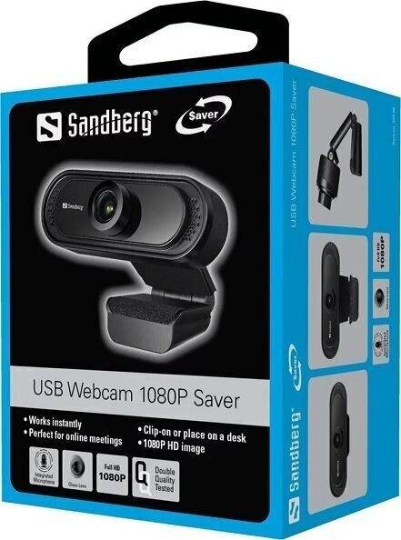 Sandberg USB 1080P SAver hinta ja tiedot | Web-kamerat | hobbyhall.fi