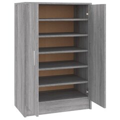 Kenkäteline harmaa Sonoma 60x35x92 cm tekninen puu hinta ja tiedot | Kenkäkaapit ja -hyllyt | hobbyhall.fi