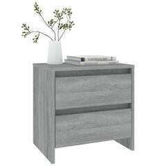 Yöpöydät 2 kpl harmaa Sonoma 45x34,5x44,5 cm lastulevy hinta ja tiedot | Yöpöydät | hobbyhall.fi