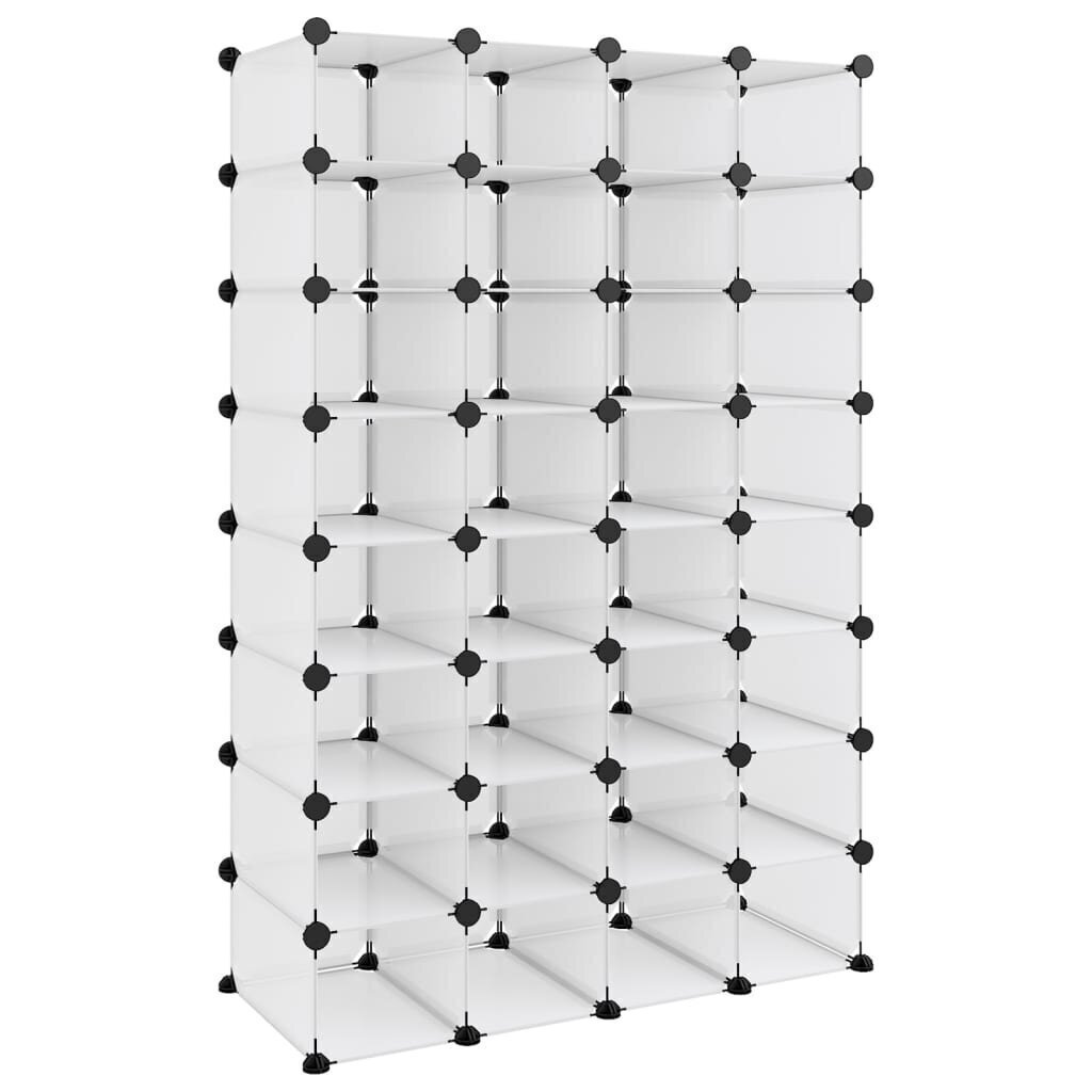 Kenkäteline läpinäkyvä 93x36,5x140 cm PP hinta ja tiedot | Kenkäkaapit ja -hyllyt | hobbyhall.fi