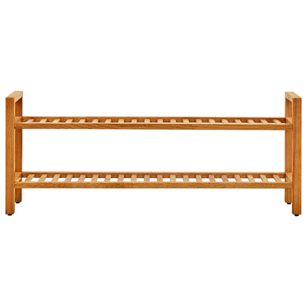 Kenkäteline 2 hyllyä 100x27x40 cm täystammi hinta ja tiedot | Kenkäkaapit ja -hyllyt | hobbyhall.fi