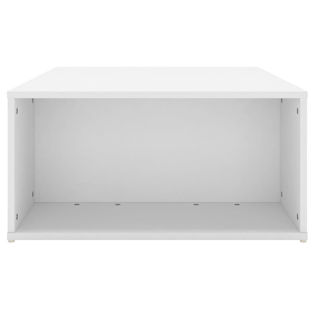 Sohvapöytä valkoinen 90x67x33 cm lastulevy hinta ja tiedot | Sohvapöydät | hobbyhall.fi