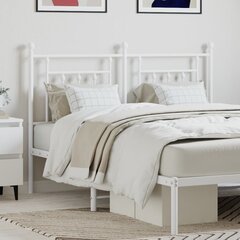 Metallinen sängynpääty valkoinen 135 cm hinta ja tiedot | Sängyt | hobbyhall.fi