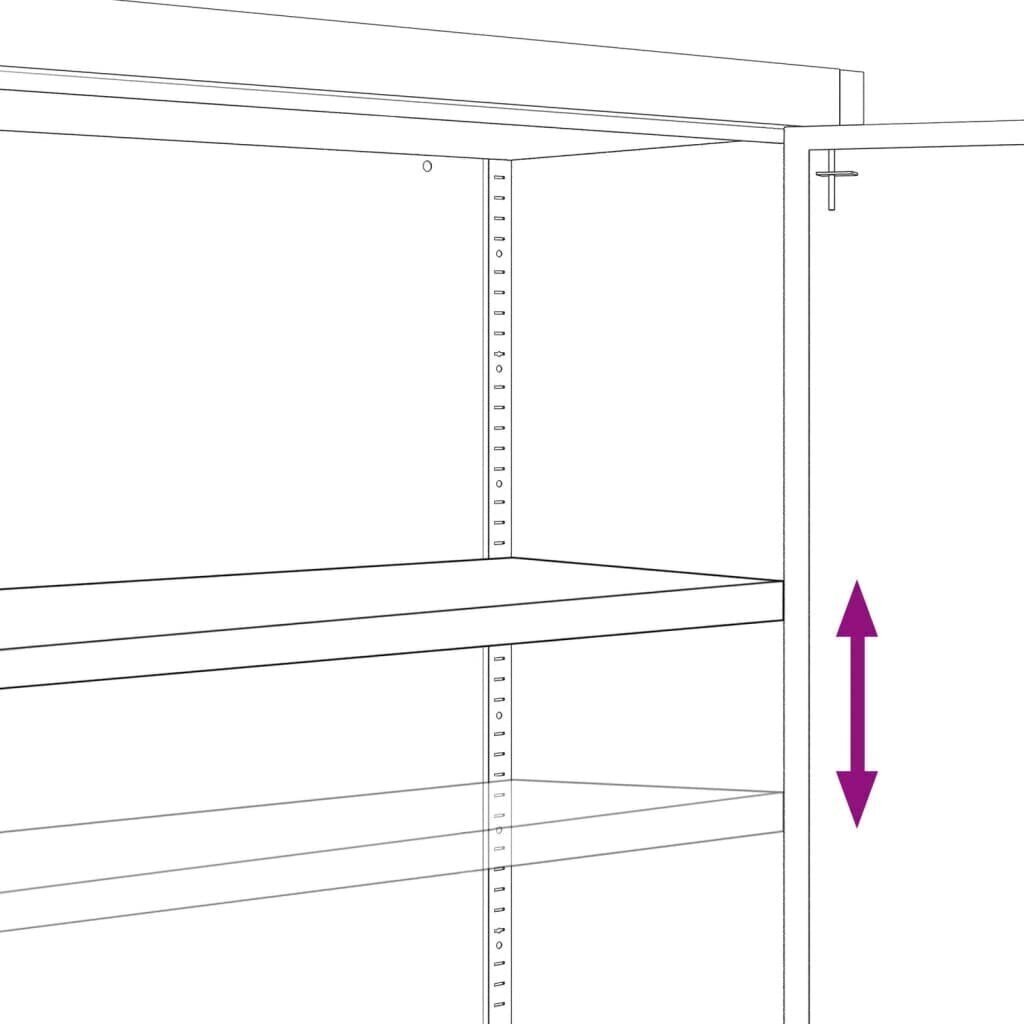 Arkistokaappi antrasiitti 79x40x90 cm teräs hinta ja tiedot | Kaapit | hobbyhall.fi