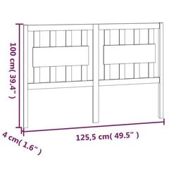 Sängynpääty 125,5x4x100 cm täysi mänty hinta ja tiedot | Sängyt | hobbyhall.fi