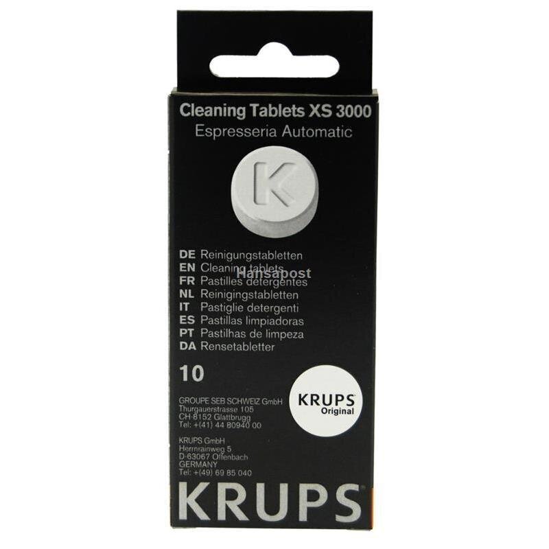 Krups puhdistustabletit 10 kpl, XS300010 hinta ja tiedot | Kahvinkeittimen tarvikkeet | hobbyhall.fi