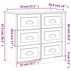 Senkki musta 70x35,5x67,5 cm tekninen puu hinta ja tiedot | Olohuoneen kaapit ja lipastot | hobbyhall.fi