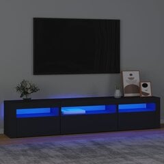 TV-taso LED-valoilla musta 195x35x40 cm hinta ja tiedot | TV-tasot | hobbyhall.fi