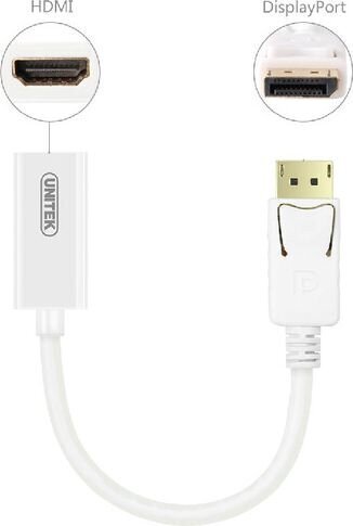 Unitek DisplayPort uros, HDMI Type A naaras hinta ja tiedot | Kaapelit ja adapterit | hobbyhall.fi