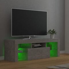 TV-taso LED-valoilla betoninharmaa 120x35x40 cm hinta ja tiedot | TV-tasot | hobbyhall.fi