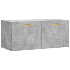 Seinäkaappi betoninharmaa 80x36,5x35 cm tekninen puu hinta ja tiedot | Olohuoneen kaapit ja lipastot | hobbyhall.fi