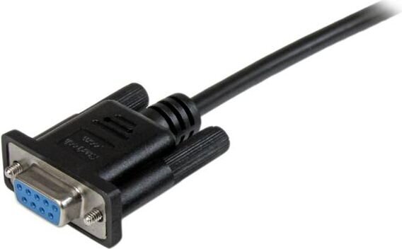 STARTECH 2m Black DB9 Null Modem Cable hinta ja tiedot | Kaapelit ja adapterit | hobbyhall.fi