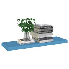 Kelluvat seinähyllyt 2 kpl sininen 80x23,5x3,8 cm MDF hinta ja tiedot | Hyllyt | hobbyhall.fi