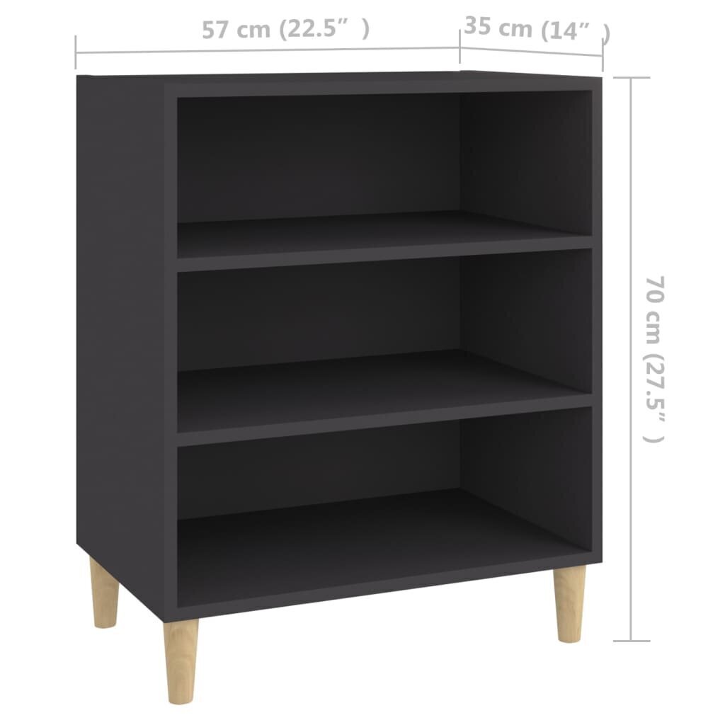 Senkki harmaa 57x35x70 cm lastulevy hinta ja tiedot | Olohuoneen kaapit ja lipastot | hobbyhall.fi