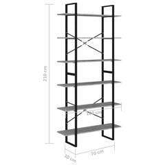 Korkea kaappi betoninharmaa 100x30x210 cm lastulevy hinta ja tiedot | Hyllyt | hobbyhall.fi