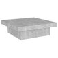 Sohvapöytä betoninharmaa 90x90x28 cm lastulevy hinta ja tiedot | Sohvapöydät | hobbyhall.fi